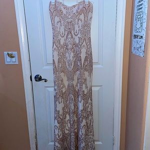 Strapless glitter dress